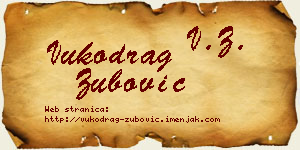Vukodrag Zubović vizit kartica